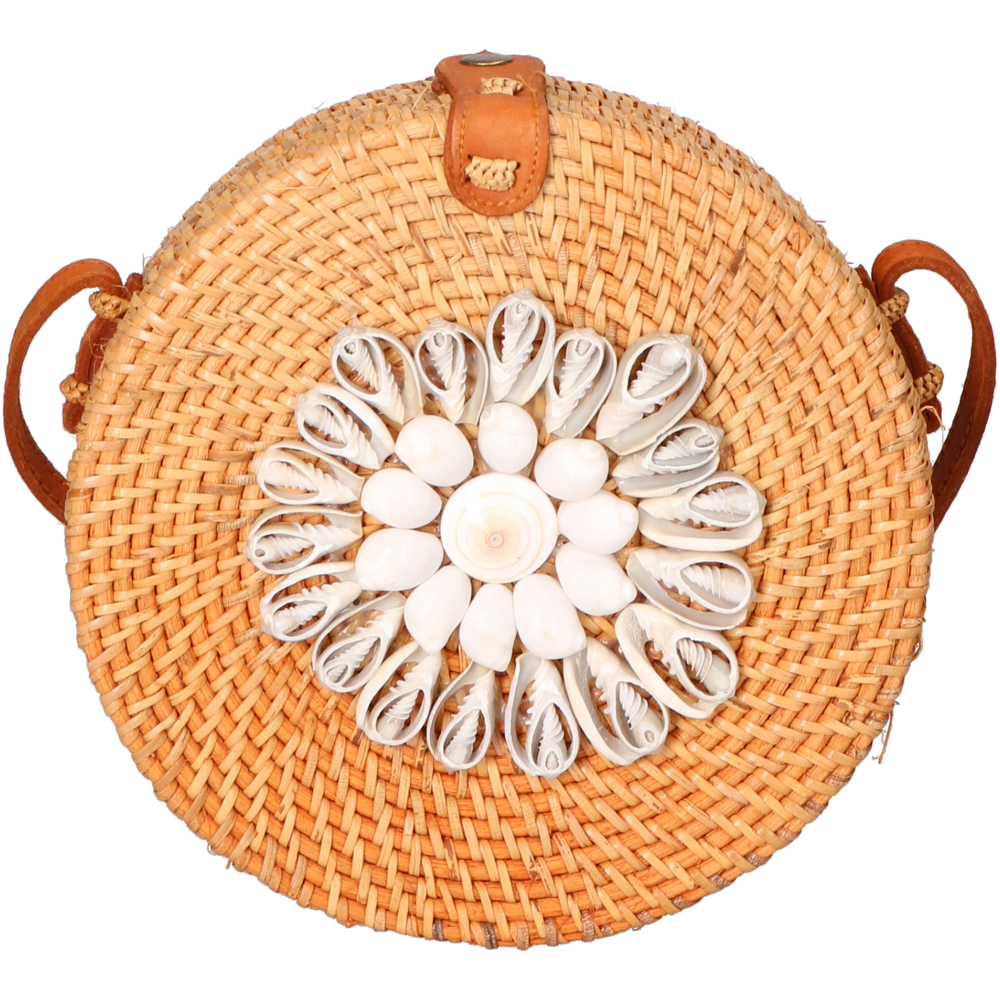 Borsa a tracolla da Donna Jessica in Paglia Intrecciata a mano Prodotto Vegano 20x20x10 cm