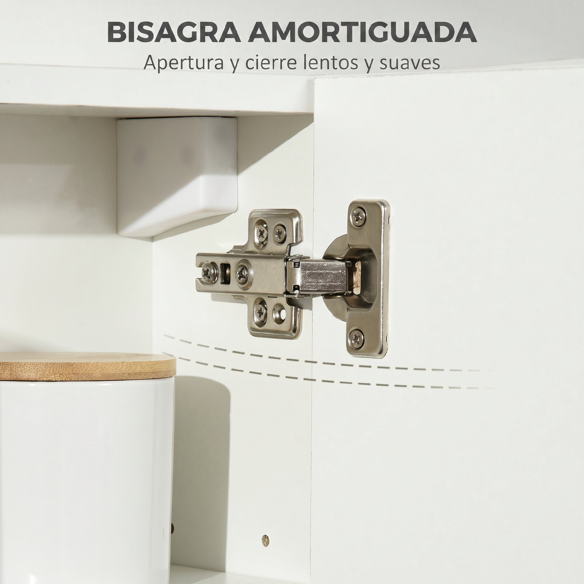 Armario de Baño con Espejo, Armario de Pared con 2 Puertas, Estantes Ajustables, Mueble de Baño Colgar, 48x15x45 cm, Blanco