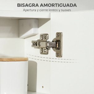 Armario de Baño con Espejo, Armario de Pared con 2 Puertas, Estantes Ajustables, Mueble de Baño Colgar, 48x15x45 cm, Blanco