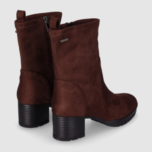 Botines de Tejido - Marron - Tacón: 5 cm