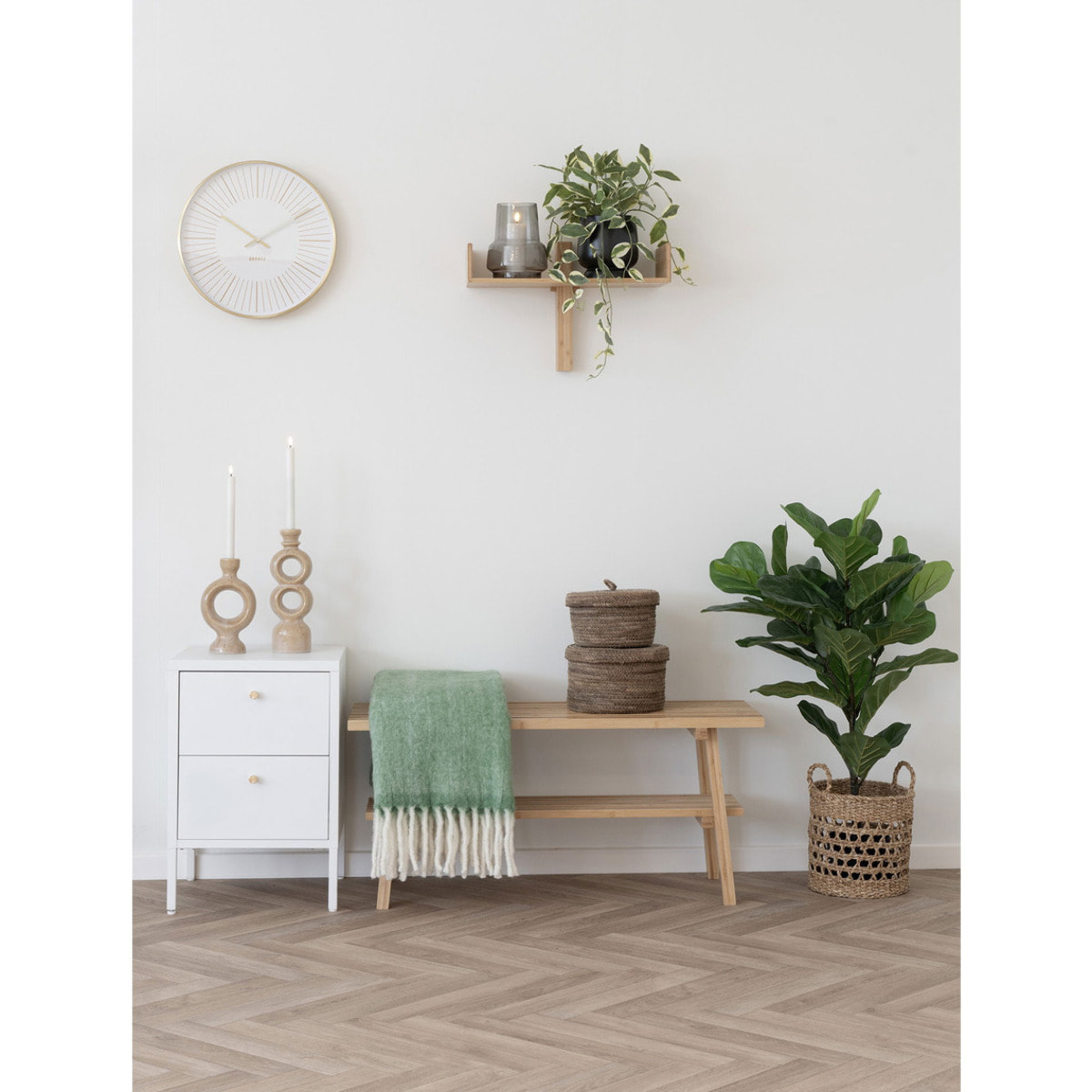 Carmel - Plaid in misto lana verde 130x170 cm