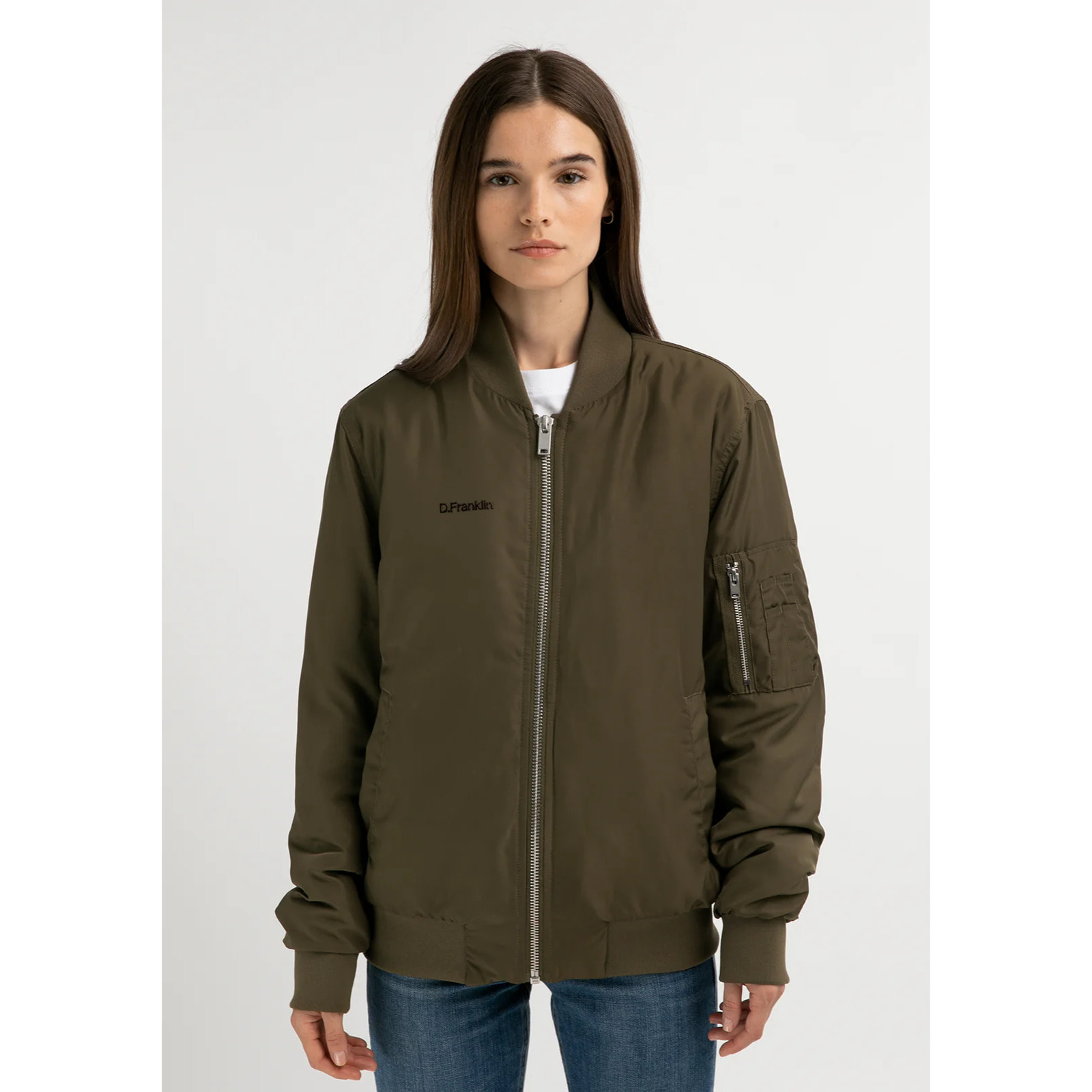 Cazadora Bomber Logo en Khaki D.Franklin