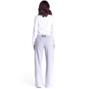 Pantalón polar mujer corte ancho lentejuelas