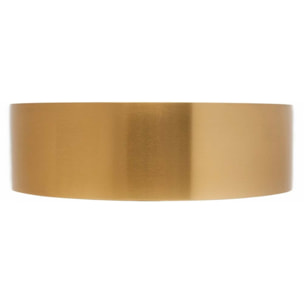 Vasque à poser 38 x 38 x 11 cm Aurum doré brossé en acier inoxydable avec bonde incluse sans trop-plein (SATAUR3838BG)