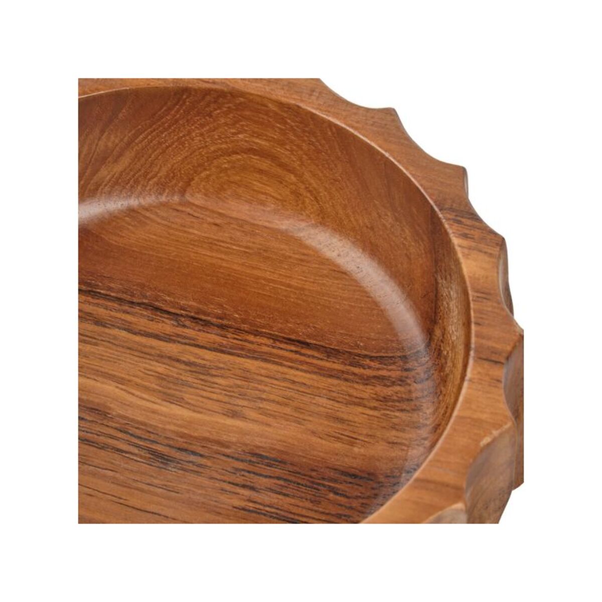 Bol / Vide poche rond D. 21 cm en bois de teck - GARIN