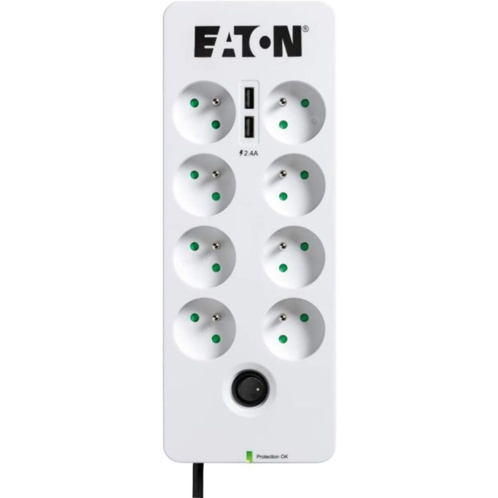 Parafoudre EATON 8 prises parafoudres + 2 USB