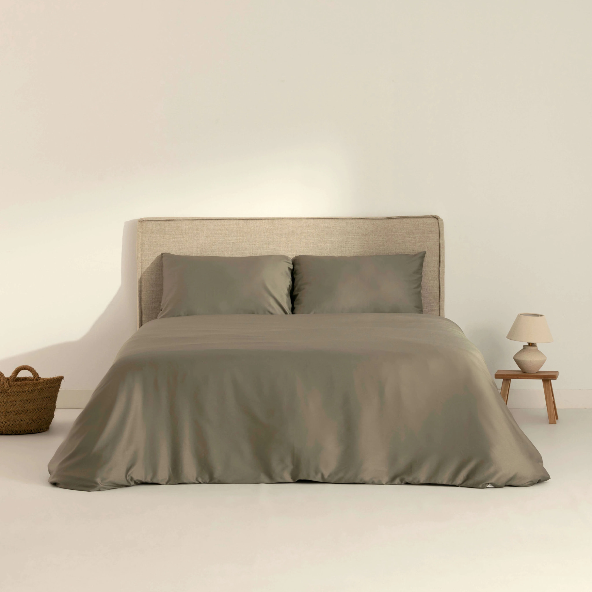 Housse de couette en satin 157 fils Desert Sage