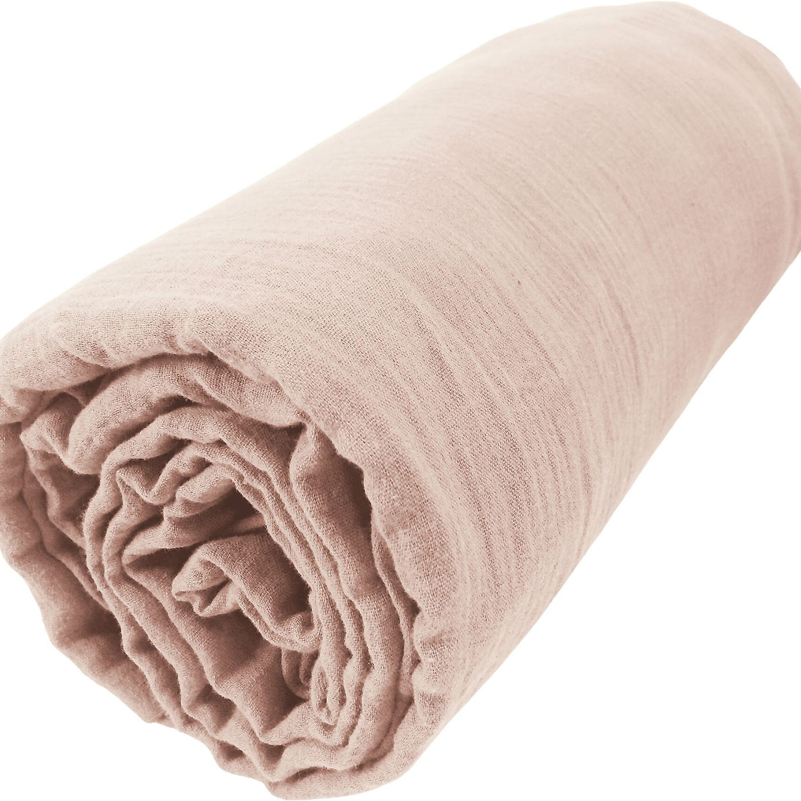 Drap Housse - Bonnet:30cm - 100% gaze De Coton Guimauve