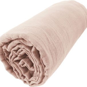 Drap Housse - Bonnet:30cm - 100% gaze De Coton Guimauve