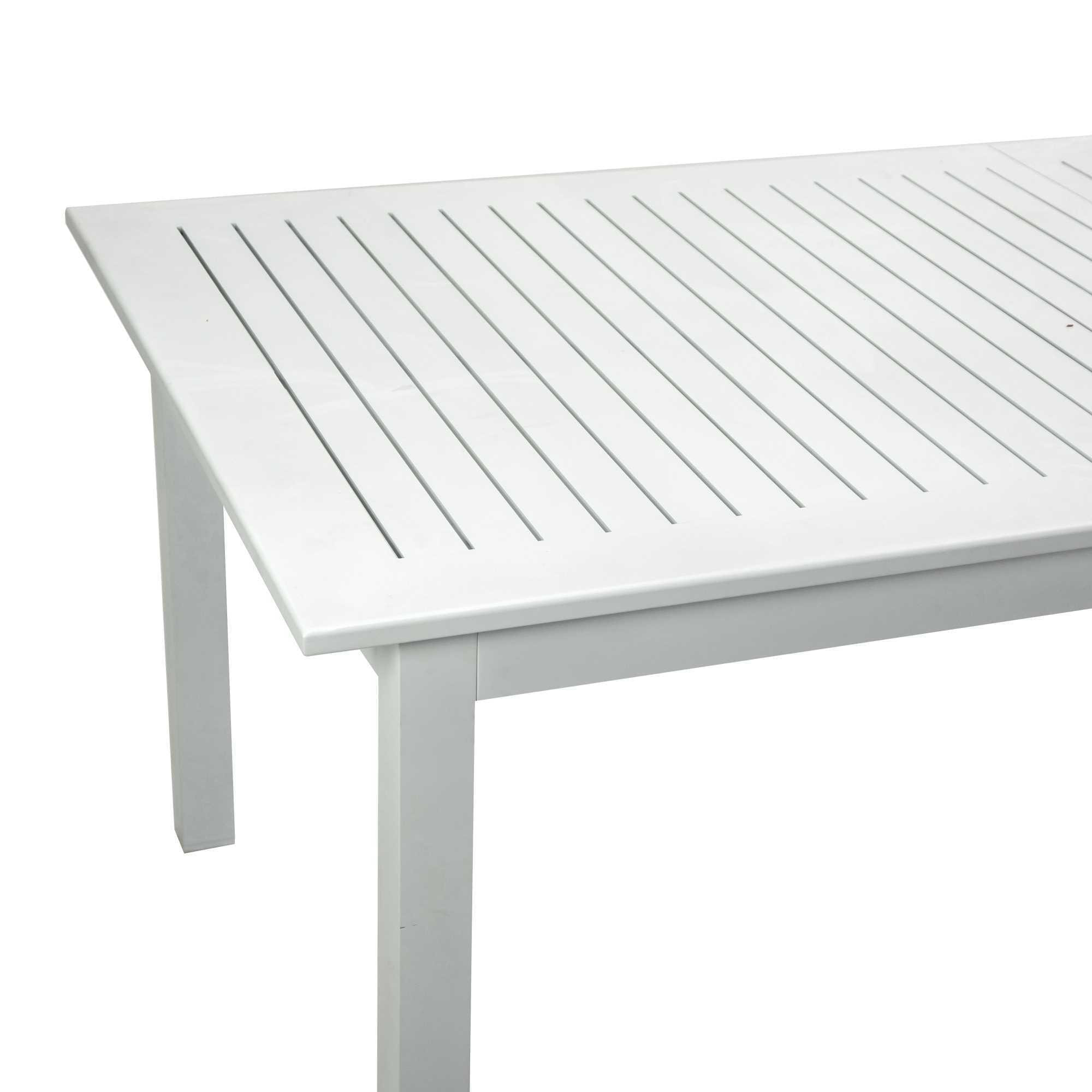 Tavolo allungabile Monterey Vacchetti in alluminio bianco cm150/210x89h75