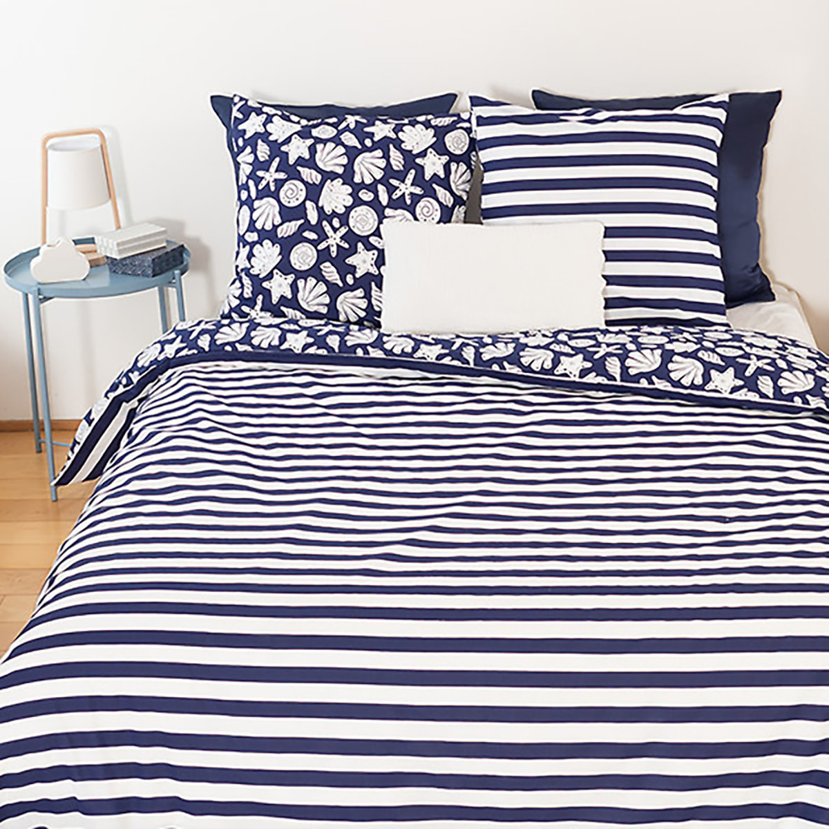 Parure Housse De Couette 3pcs 100% Coton 57 Fils Capri