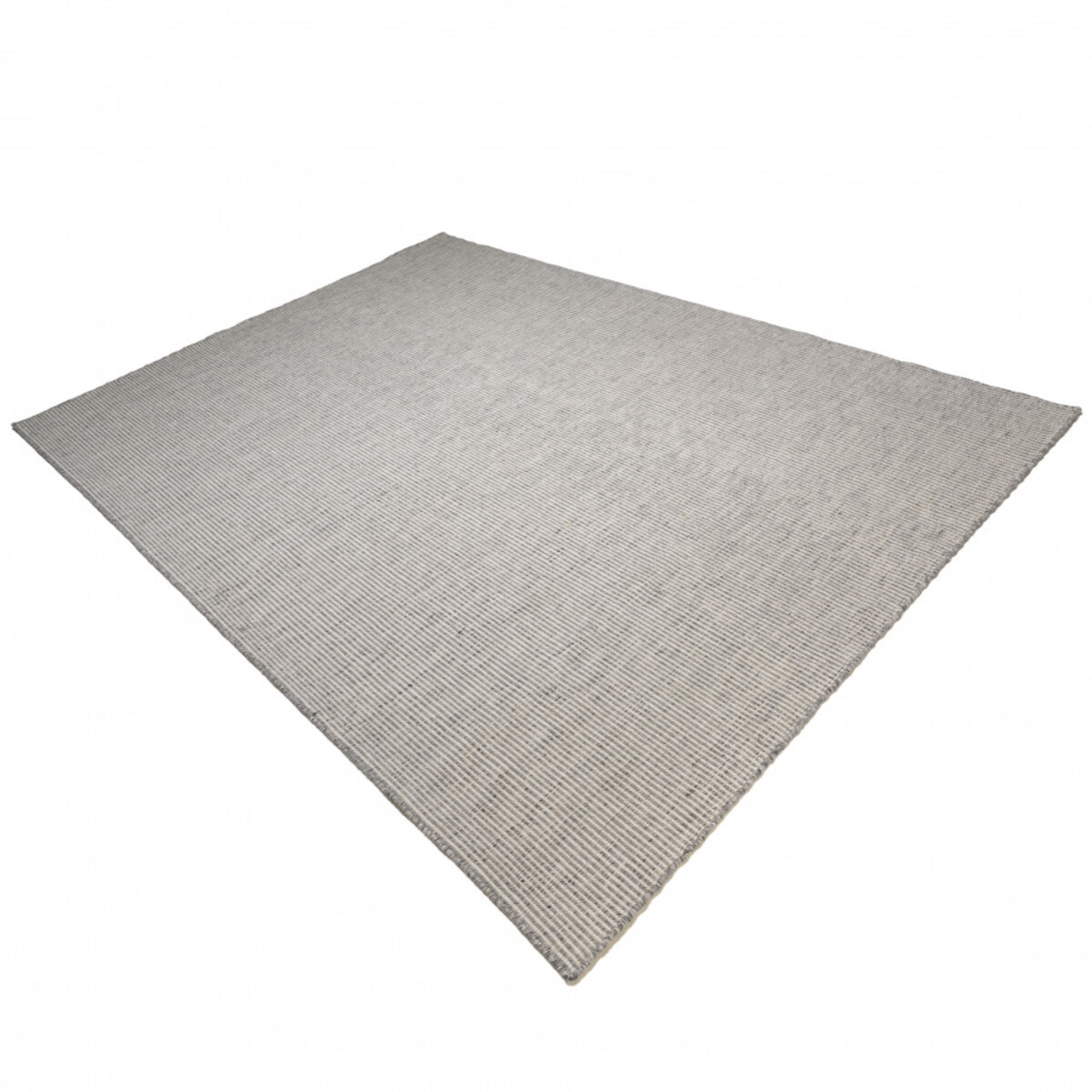 QUENTIN - Tapis rect 200x290cm en laine tissée couleur blanc/gris chiné