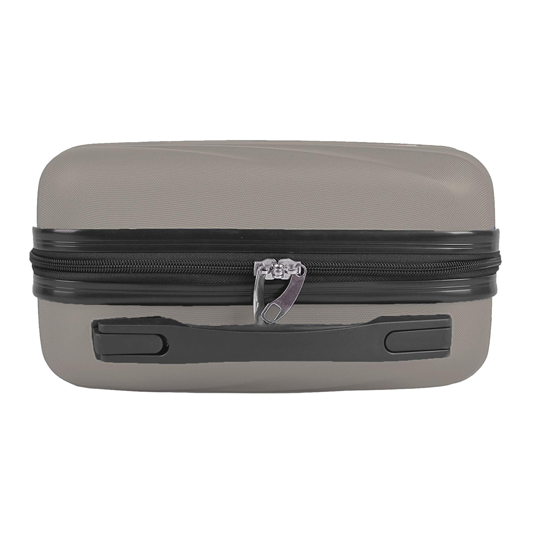 Juego de 4 maletas abs rígidas en plata nude metalizado