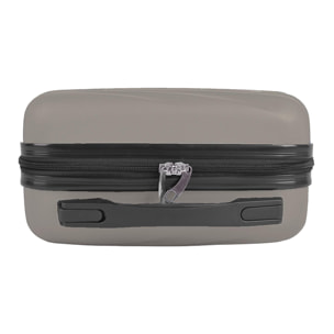 Juego de 4 maletas abs rígidas en plata nude metalizado