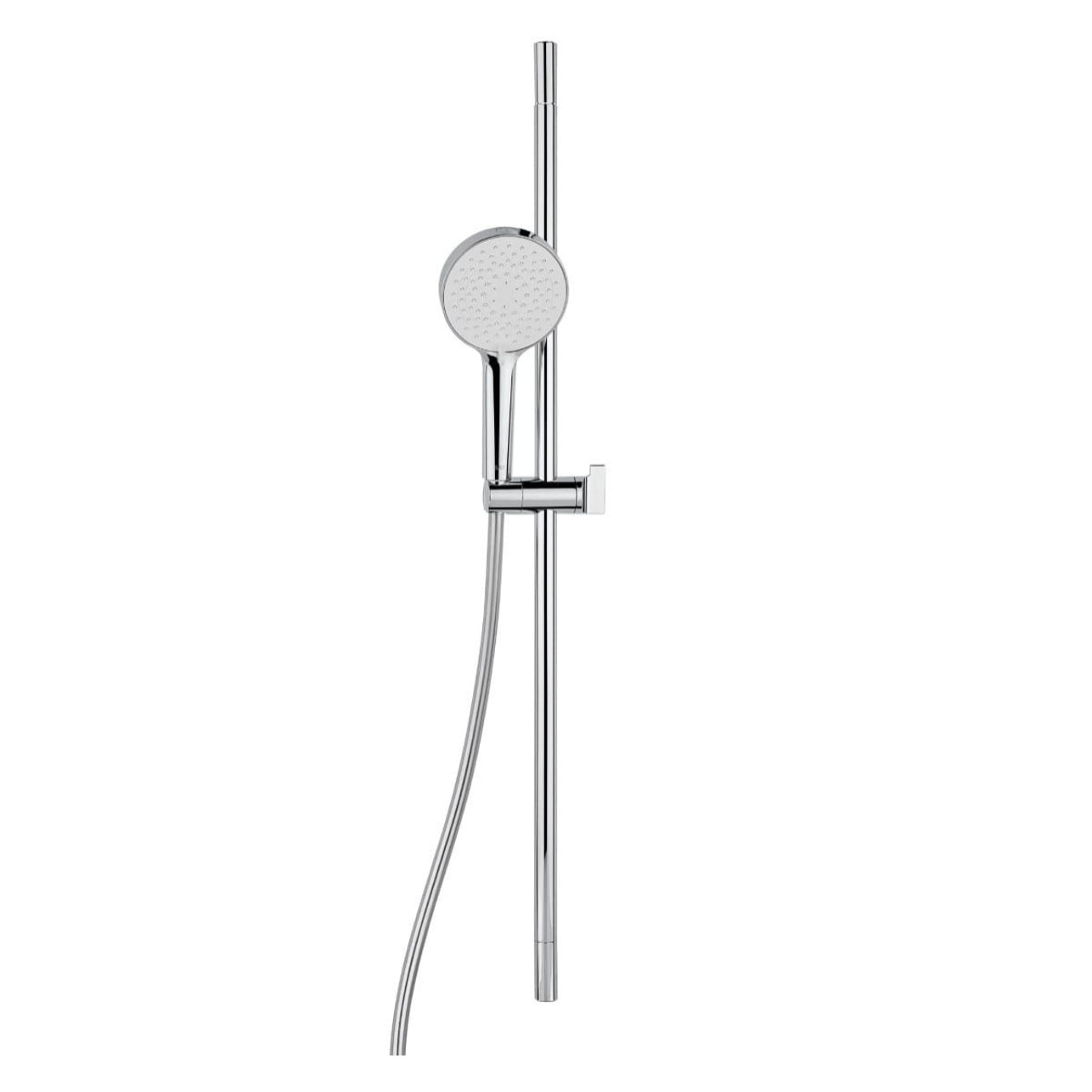 Set de douche rond - 4 fonctions - débit 11,28 l/min - garantie 5 ans - chrome (SATSS41)