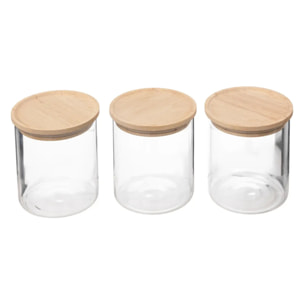 Set de 3 bocaux hemétiques en verre 035L "Hermet"