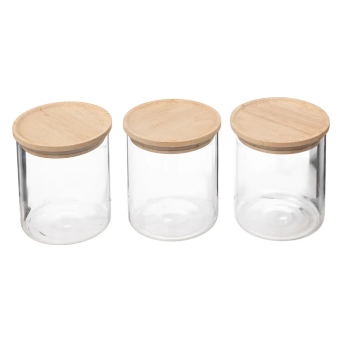 Set de 3 bocaux hemétiques en verre 035L "Hermet"