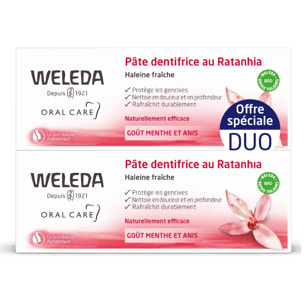 WELEDA - Duo Pâte dentifrice au Ratanhia - 2x75 ml