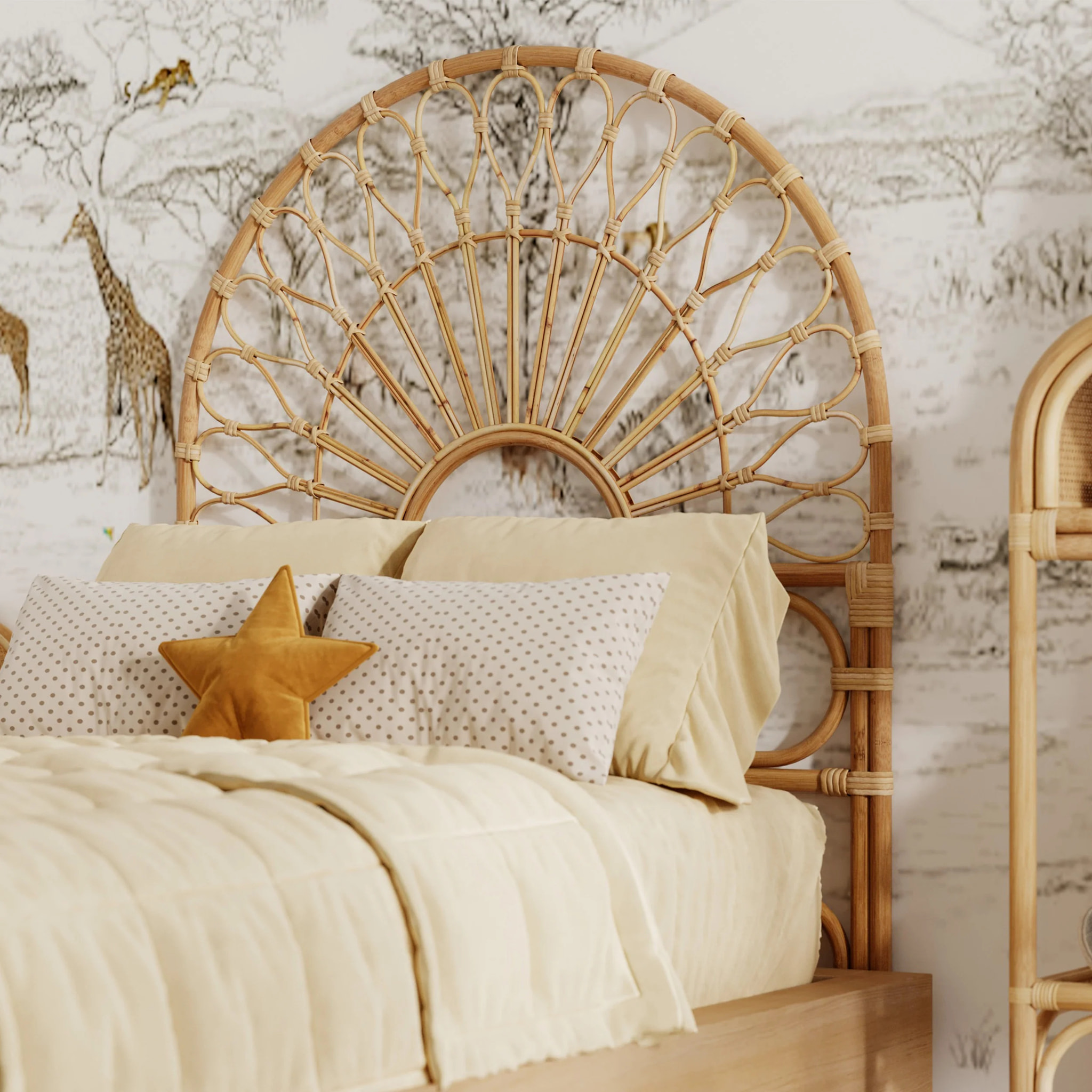 Tête de lit 90 cm en rotin - Bahia