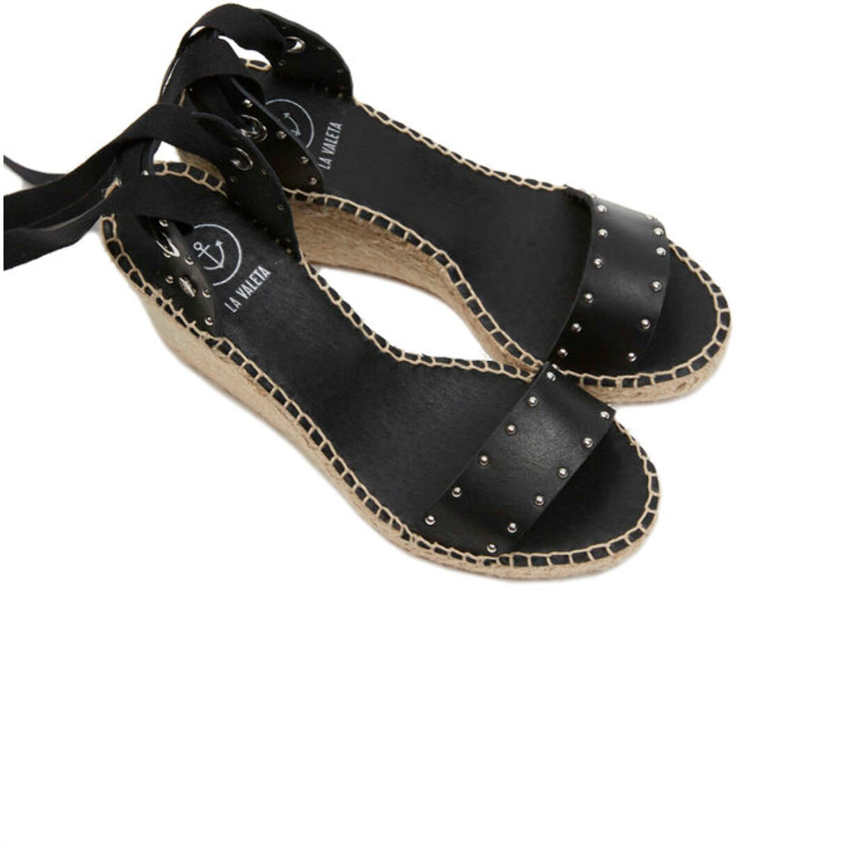 Sandalias de Cuña para Mujer - LA VALETA TINA Negro