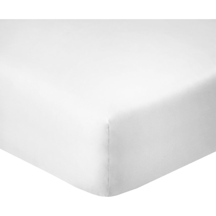 Drap Housse - Bonnet 35cm 100% Coton 57fils Blanc