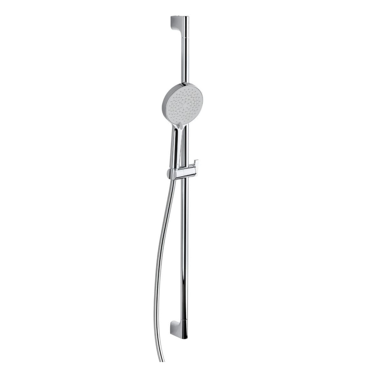Set de douche rond - 4 fonctions - débit 11,28 l/min - garantie 5 ans - chrome (SATSS41)