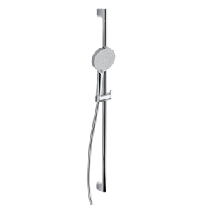 Set de douche rond - 4 fonctions - débit 11,28 l/min - garantie 5 ans - chrome (SATSS41)