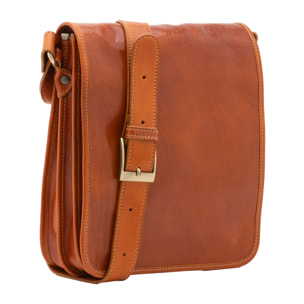 Borsa a tracolla  da uomo In Vera pelle Made in Italy 29x24x9 cm