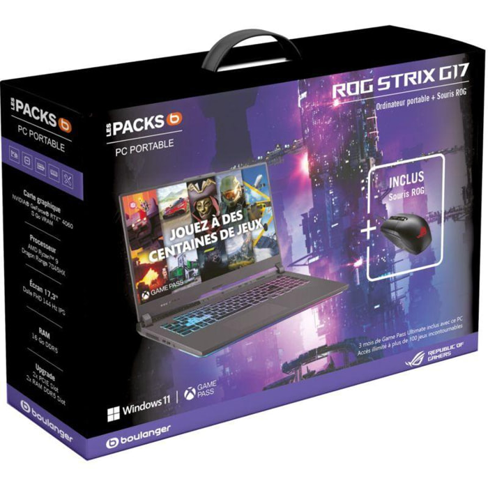 PC Gamer ASUS Pack ROG STRIX G17 G713PV-HX110W