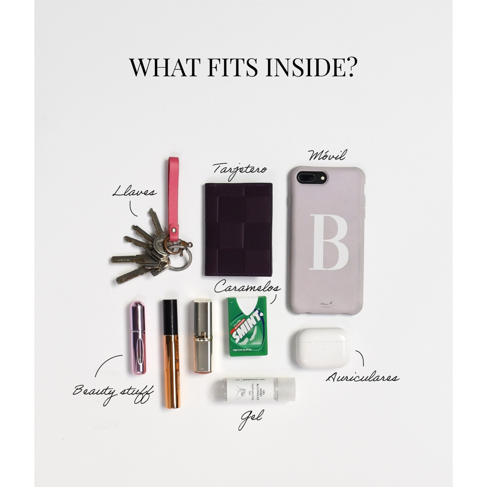 Riñonera plana negra con argollas