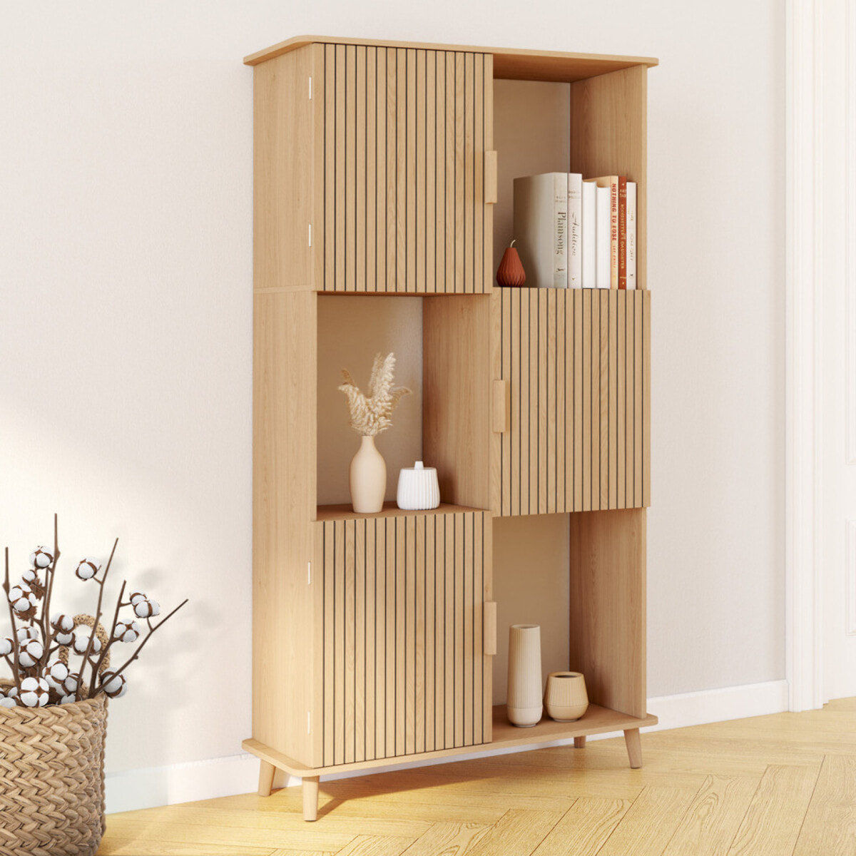 Etagère bibliothèque Faustine 6 compartiments