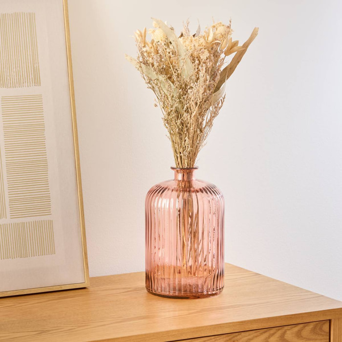 Vase Luz rose H23cm