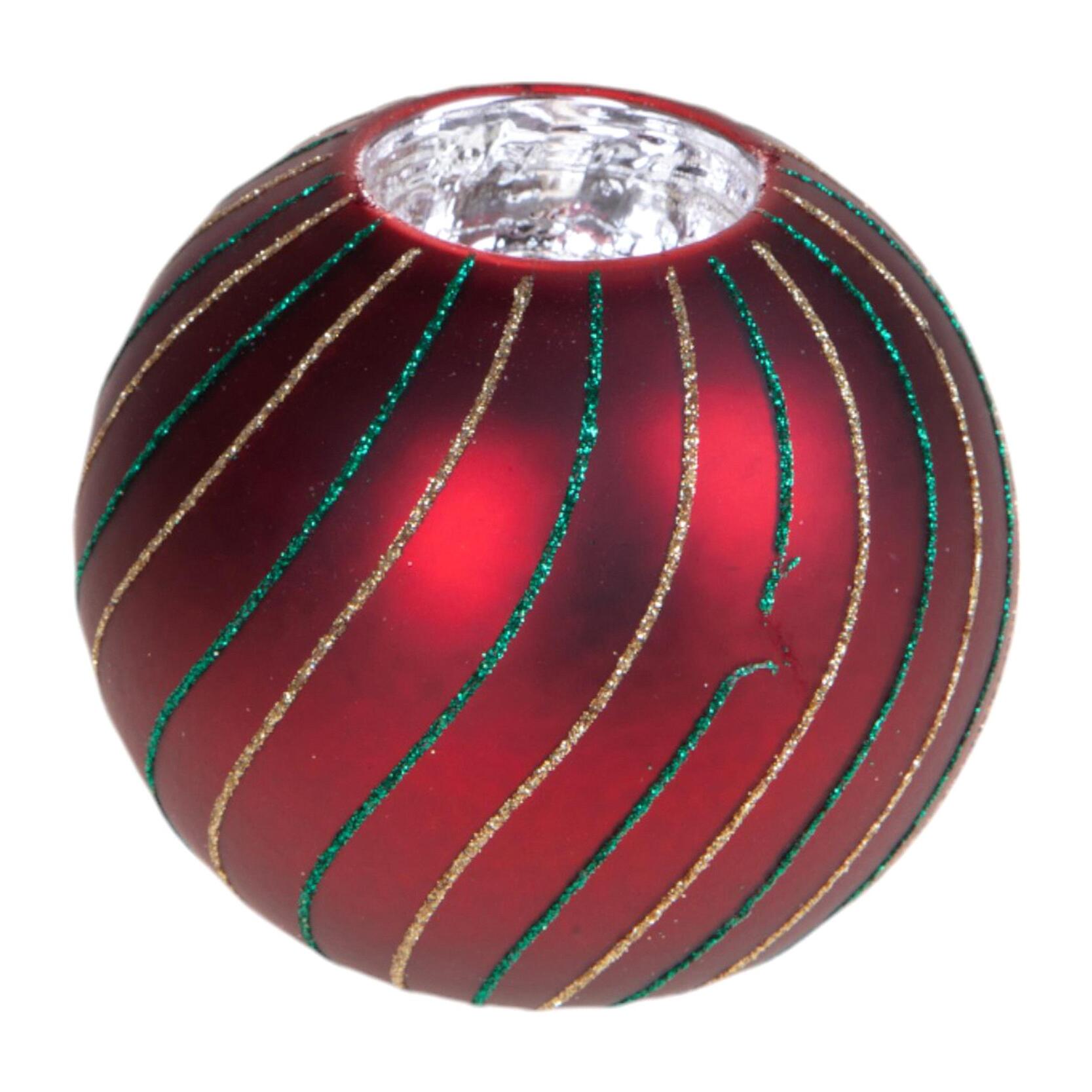Portacandelasfera natale - Pezzi 6 - ROSSO - Bianchi Dino SpA