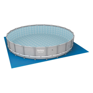 Bestway Piscine hors sol tubulaire ronde Bestway Power Steel 671 x 132 cm gris clair