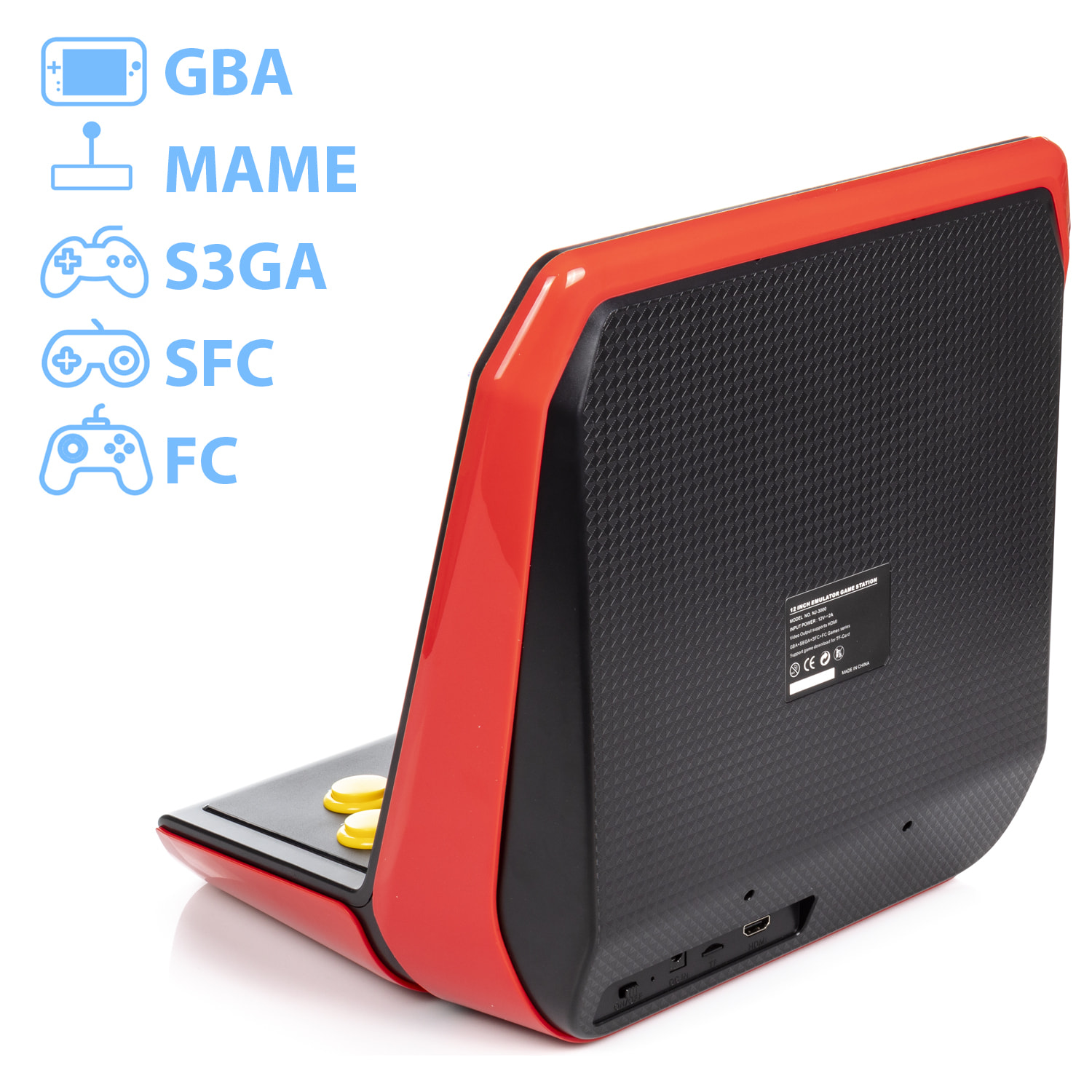 Console retro full HD 12 pollici per un giocatore. FULL HD 8gb 1000 giochi.