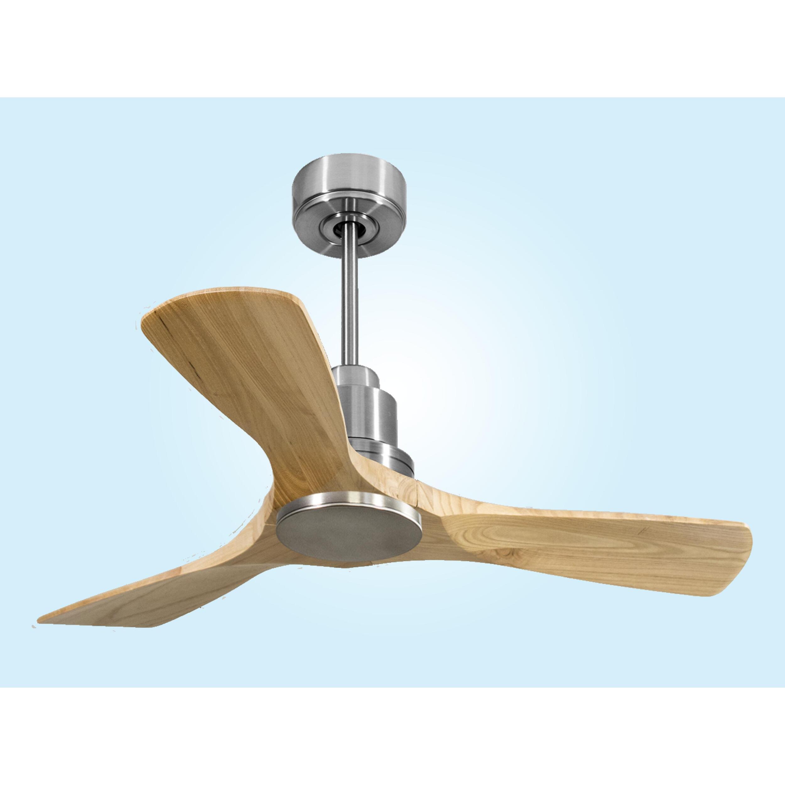 Ventilateur de plafond Réversible  Thermostat Wifi Moteur à courant continu Toits en pente Télécommande Hypersilence Mémoire