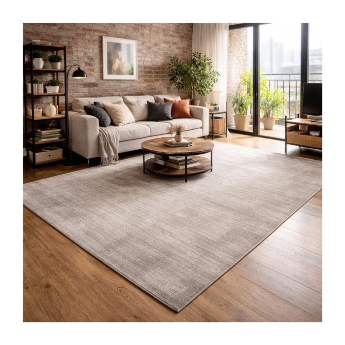 Tapis artisanal doux et soyeux tufté main en viscose