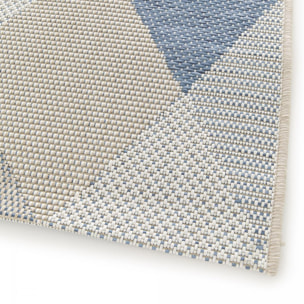 Tapis extérieur tissé kilim rectangle LENA