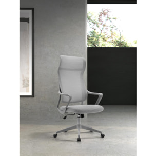 Silla de estudio Remi tela gris 127x67x69 cm