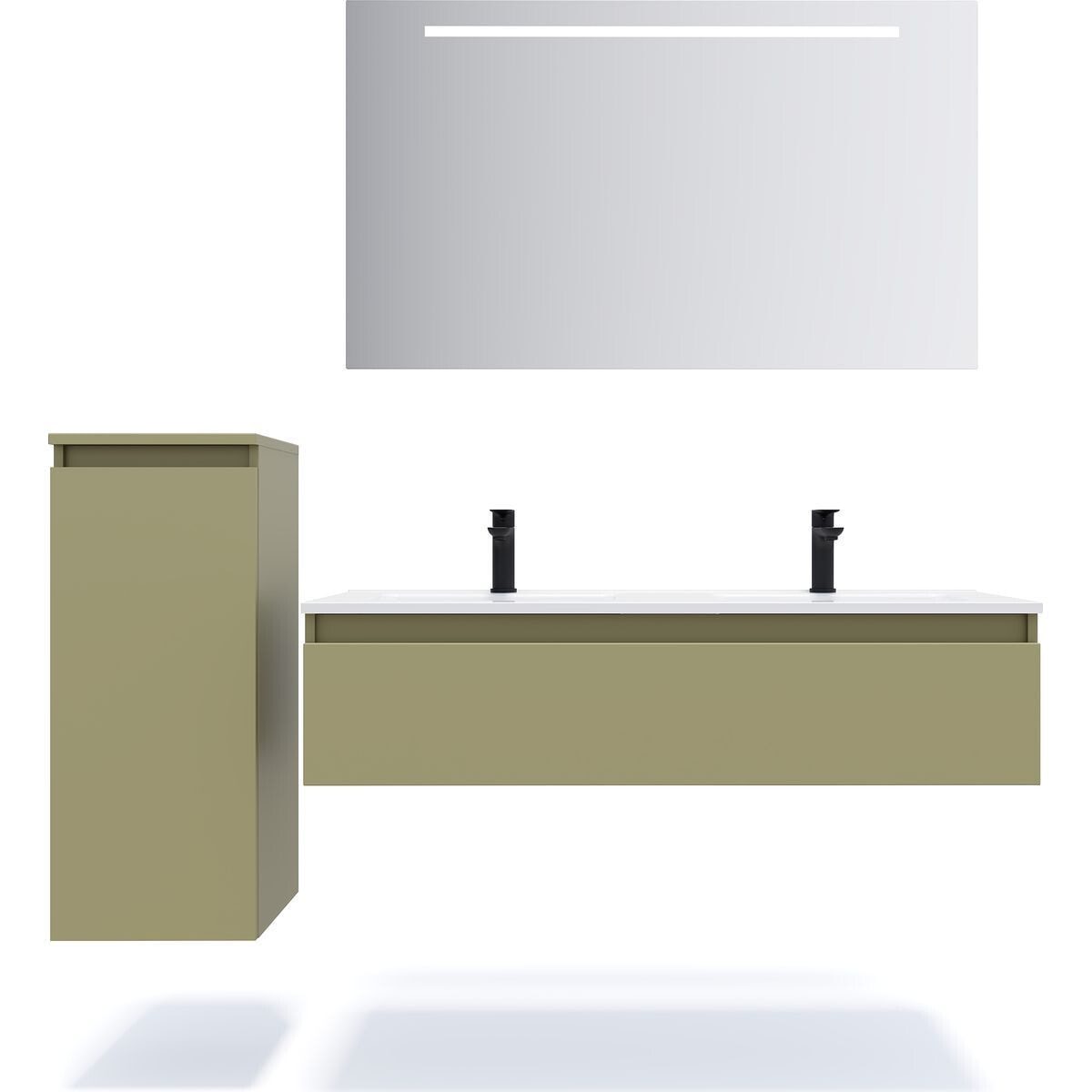 Ensemble double vasque 1 tiroir + miroir - HUDSON
