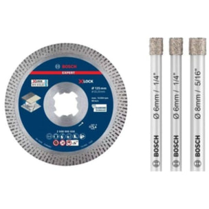 Kit Disque & forets Céramique + marqueur - 5 pièces - BOSCH - 0615997678