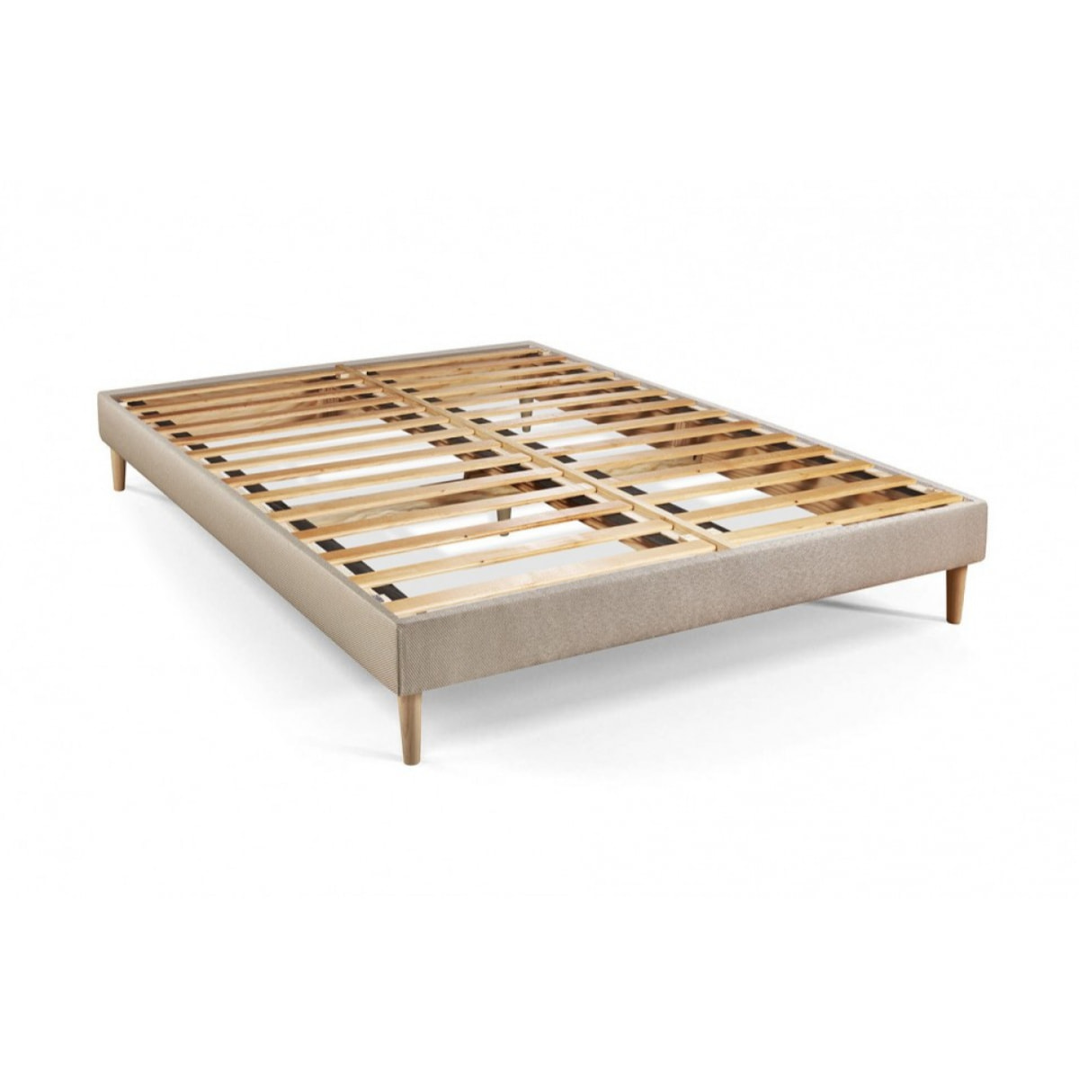 Pack matelas LE PAISIBLE - Mémoire de forme BioVisco - Ep. 24 + sommier kit Beige