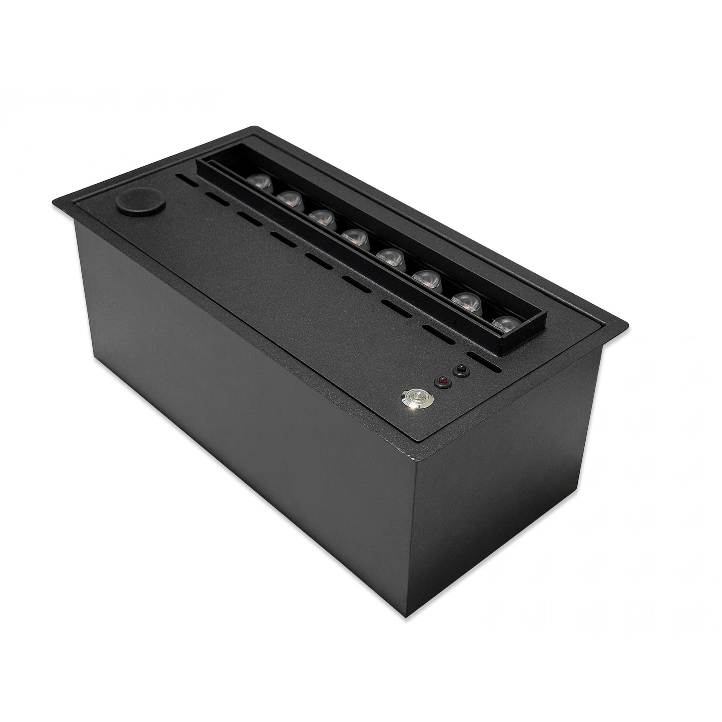 Cheminée décorative à flamme simulée format compact