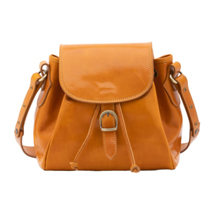 Borsa a secchiello  da donna In Vera pelle Made in Italy 24x24x14 cm