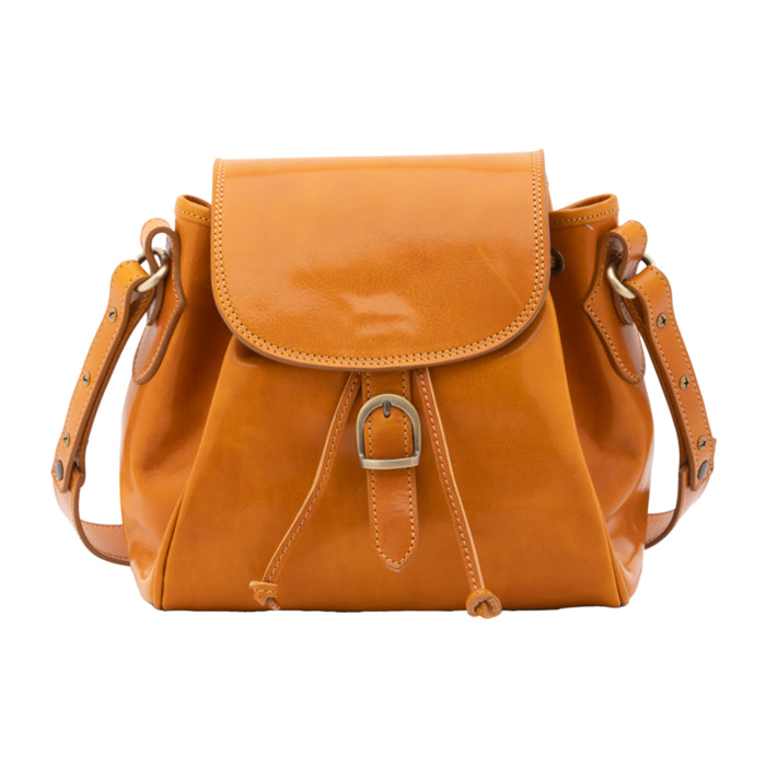 Borsa a secchiello  da donna In Vera pelle Made in Italy 24x24x14 cm