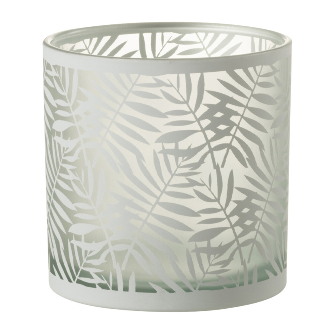 J-Line photophore Feuilles - verre - blanc - large