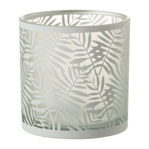 J-Line photophore Feuilles - verre - blanc - large