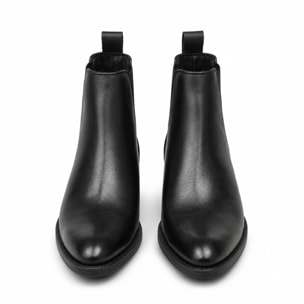 Texano basso in vera pelle - tacco 5 cm