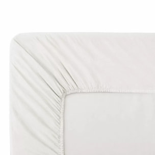 Drap housse b35 pur lin lavé 165 g/m² uni blanc Le lin lave blanc