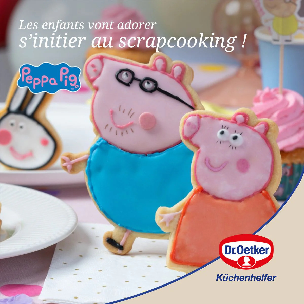 Set de 4 tampons et emporte-pièces pour enfants Dr. Oetker Peppa Pig